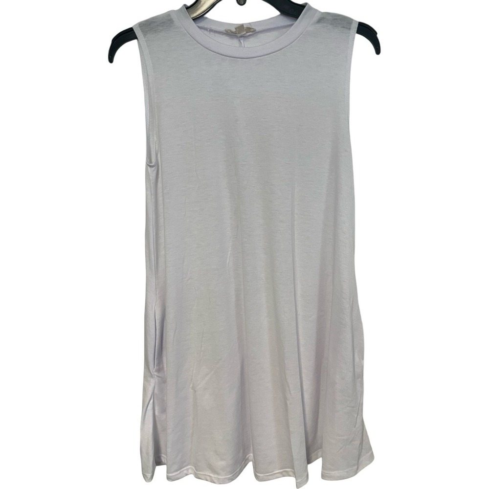 Elan White Sleeveless Swing Dress with Pockets Size Medium